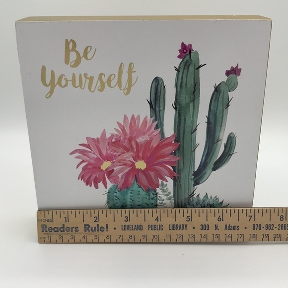 BE YOURSELF WOODEN PLAQUE - Picture 4 of 5